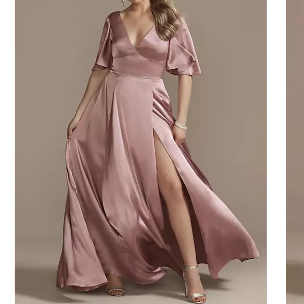 Blush/Rose Bridesmaids Dress from David’s Bridal